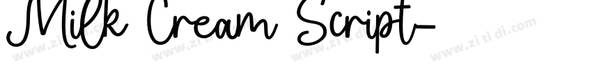 Milk Cream Script字体转换